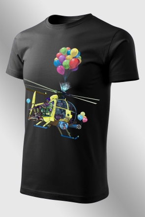 T-shirt helicopter and balloons