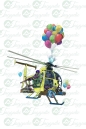 T-shirt helicopter and balloons