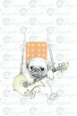 T-shirt Puppy with a guitar