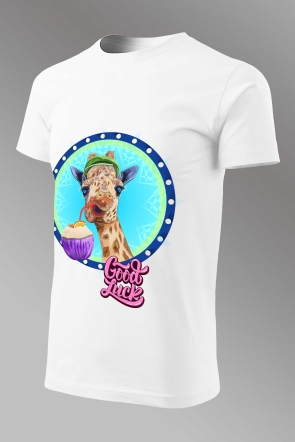 T-shirt giraffe Good luck