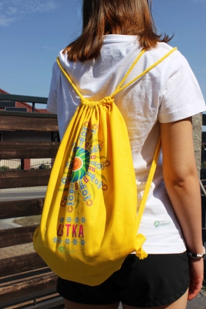 Yellow backpack mandela Ustka