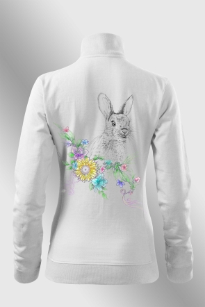 Sweatshirt bunny with flowers